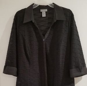 Catherines Black Dress Shirt-14/16